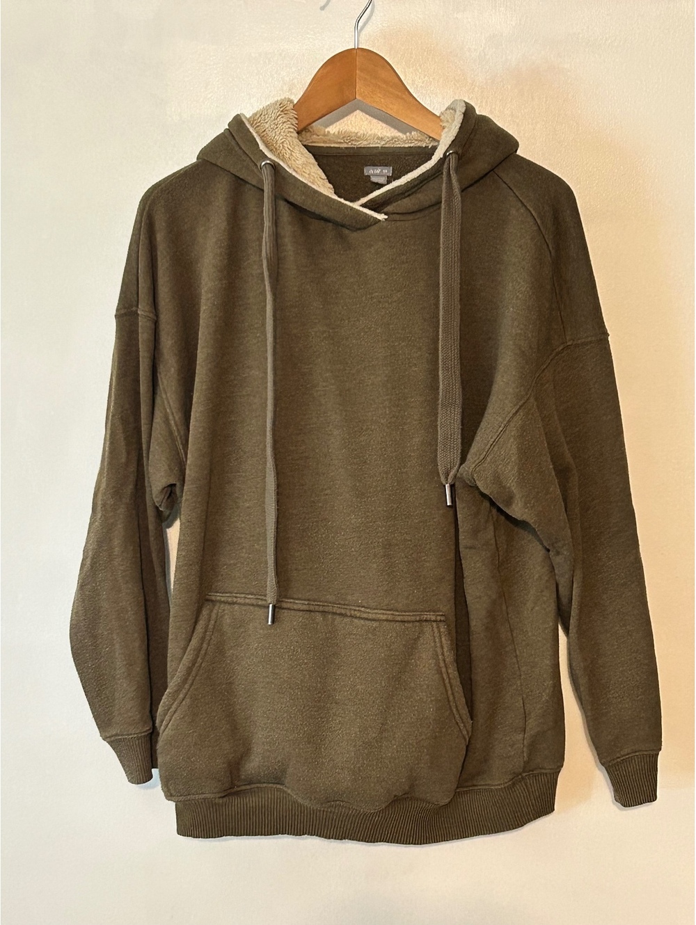 aerie Olive Green Hoodie with Sherpa Lining Size S/P